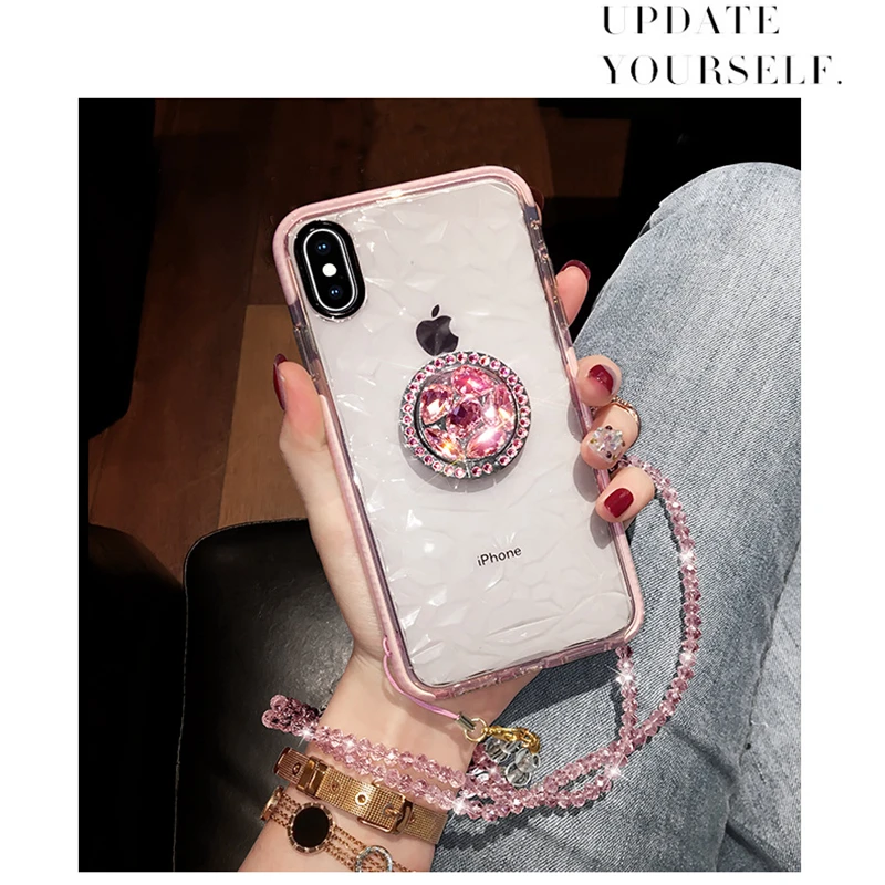 

Luxury Jelly Phone Case For iPhone 12 ProMax 11 Pro XS Max XR X 7 8 6 6s Plus Soft Transparent Silicone Shockproof Bracket Cover