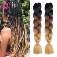 dream like synthetic braiding hair pre stretched jumbo braid hair extensions 24 inch 100g kanekalon hair for african braids