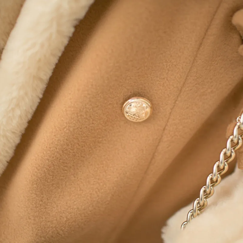 

2020 Winter Warm Coats Women Wool Slim Double Breasted Wool Coat Winter Jacket Women Fur Women 'S Coat Jackets Female Plus Size