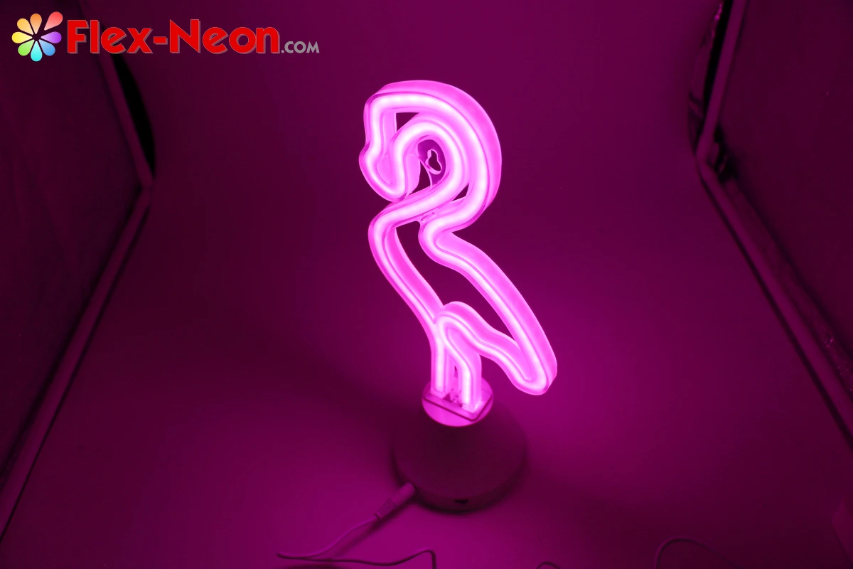 USB battery LED Neon Tube Night Light Flamingo Rainbow Rose Unicorn I love you night light authorized by Flex-Neon.com | Освещение