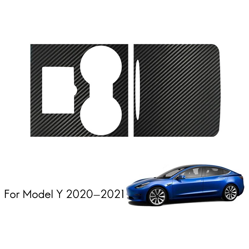 

Car Carbon Fiber Center Console Instrument Panel Protective Sticker Decoration Trim for Tesla Model 3 Y 2021 Car Styling