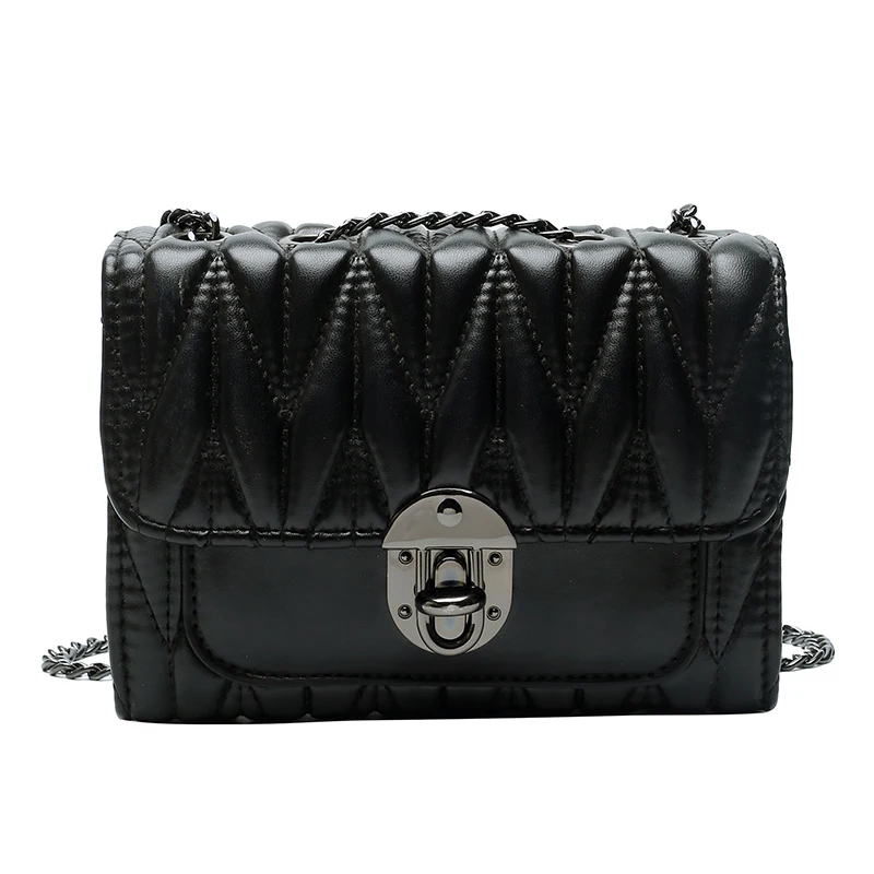 

Ins Wind Bag Female 2021 New Korean Version Of The Wild One-shoulder Messenger Fashion Diamond Chain Small Square Bag