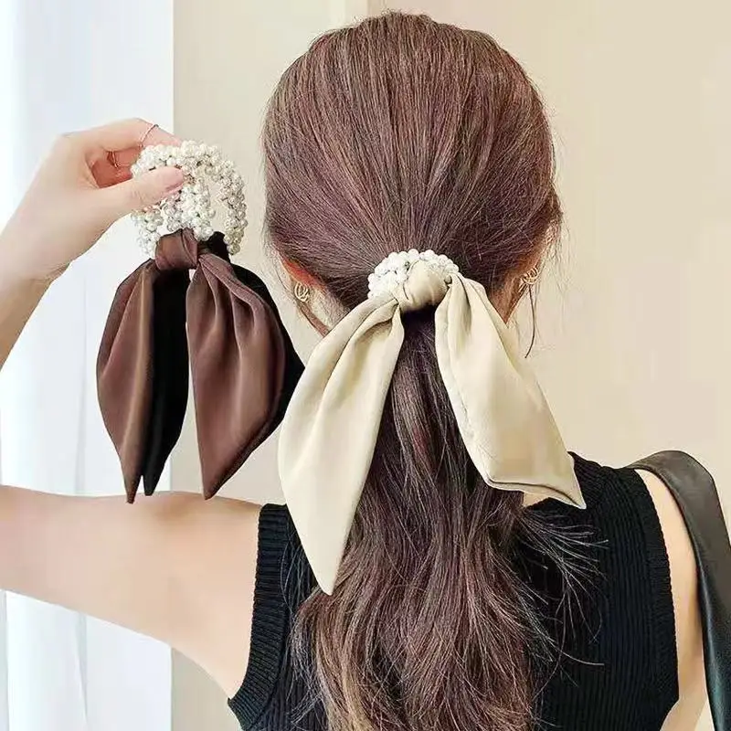 Женские жемчужные аксессуары для волос резинка милая девочек держатель конского