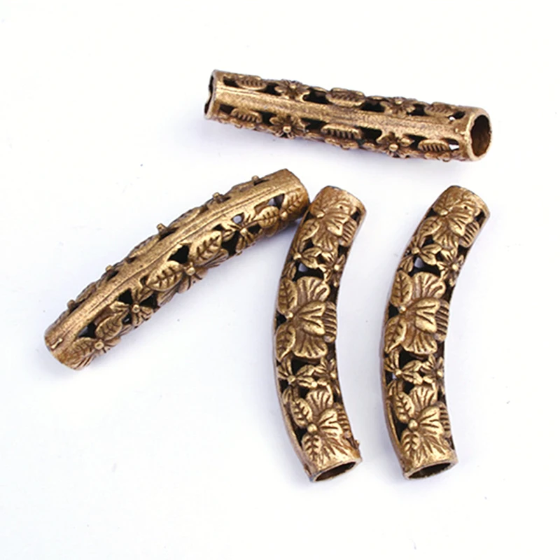 Африканская коса для волос медная трубка металлическое полое кольцо Dread бусины