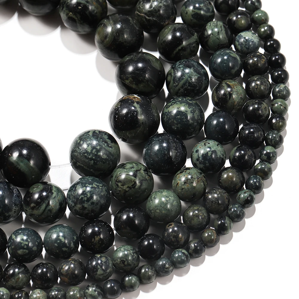 1 нитка натуральный камень Зеленый Малахит круглый зеленый для глаз свободные