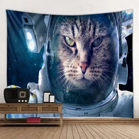 astronaut cat space cat polyester printed tapestry background decorative cloth factory direct sales can be customized