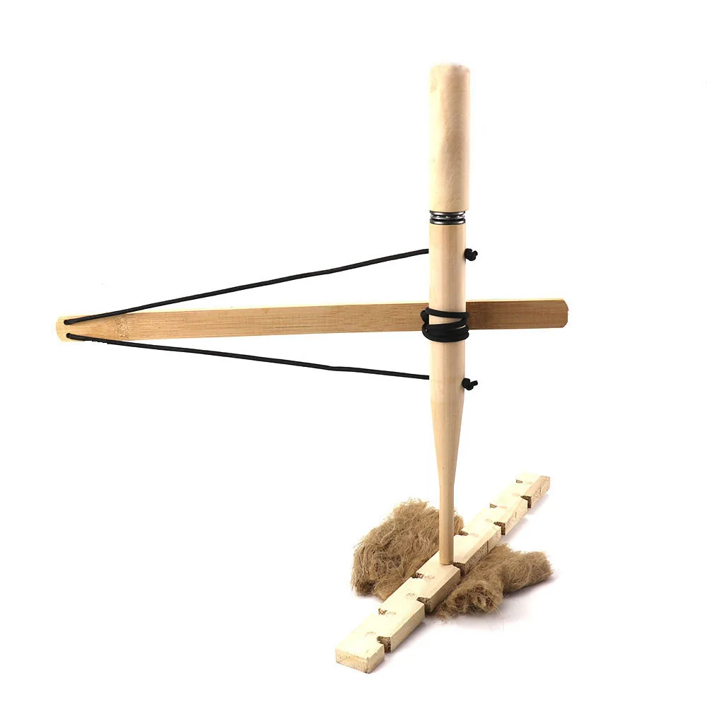

Portable Fire Bow Drill Kit Bow Drill Fire Starter Primitive Wood Outdoor Survival Practice Friction Tool