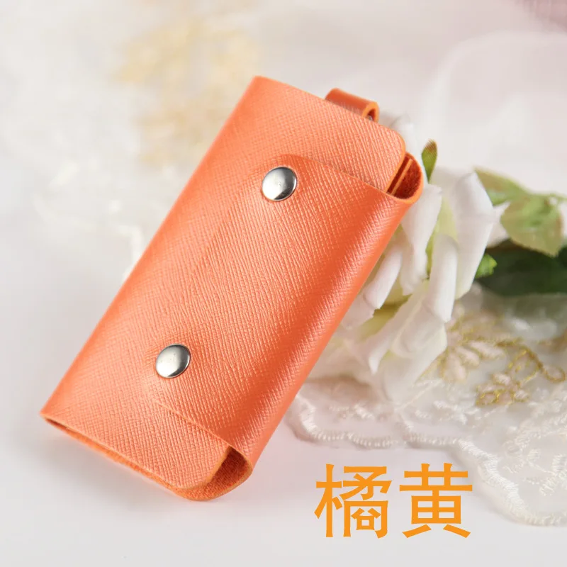 Orange A Из искусственной кожи, кошелек для ключей, держатель для карт, милый бизнес органайзер, ключница, чехол для ключей, кошельки для мужчин и женщин, карман для ключей от машины - Цвет: Orange A