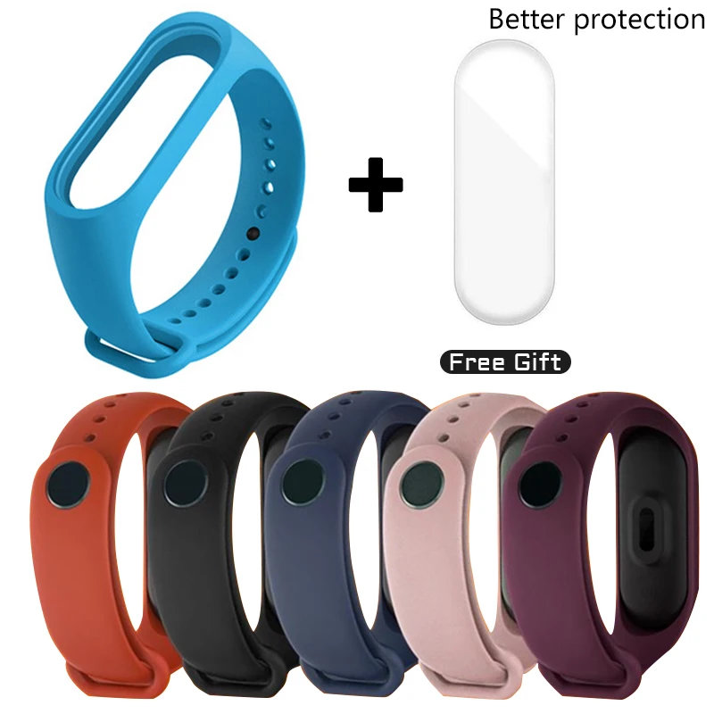 

Sports Soft Silicone Strap Watchband For Xiaomi Mi Band 6 5 3 4 Two-Color Replacement Wrist Straps Bracelets Soft Silicone Watch