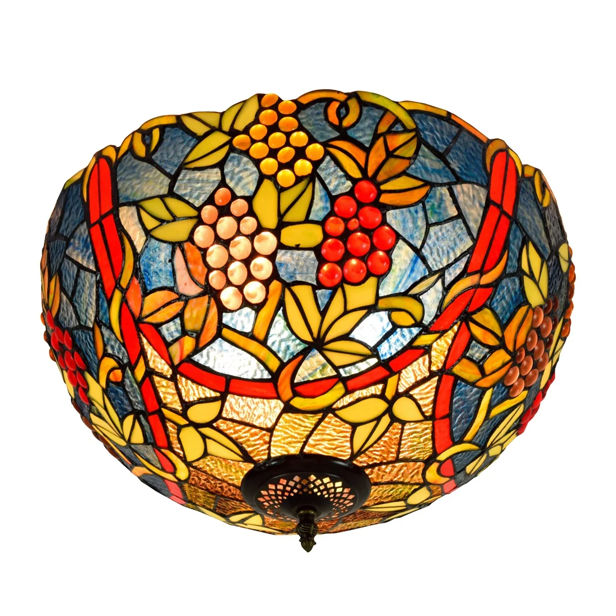 43 см творческий виноград Винтаж цветное стекло Тиффани маленькая гостиная
