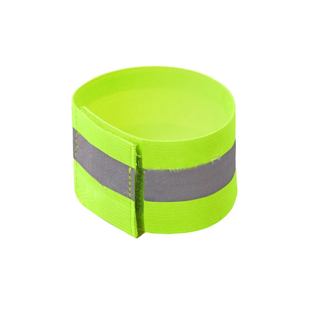 Светоотражающие защитные нарукавники повязки на лодыжку флуоресцентный зеленый