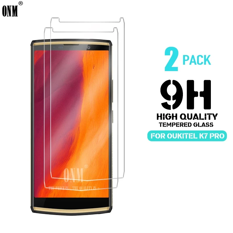 2 шт закаленное стекло для OUKITEL K7 PRO протектор экрана 2.5D 9H Премиум Закаленное