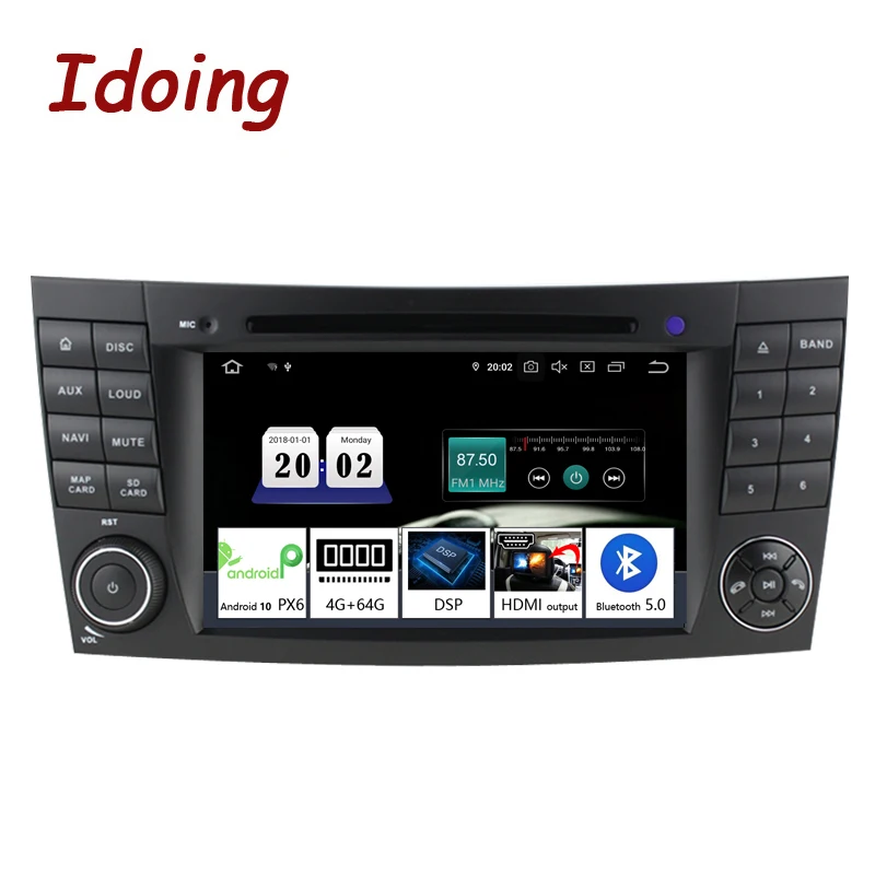 Idoing 7 &quot4G + 64G 2 din Andriod 10 автомобильный радио GPS DVD мультимедийный плеер для Mercedes-Benz-E