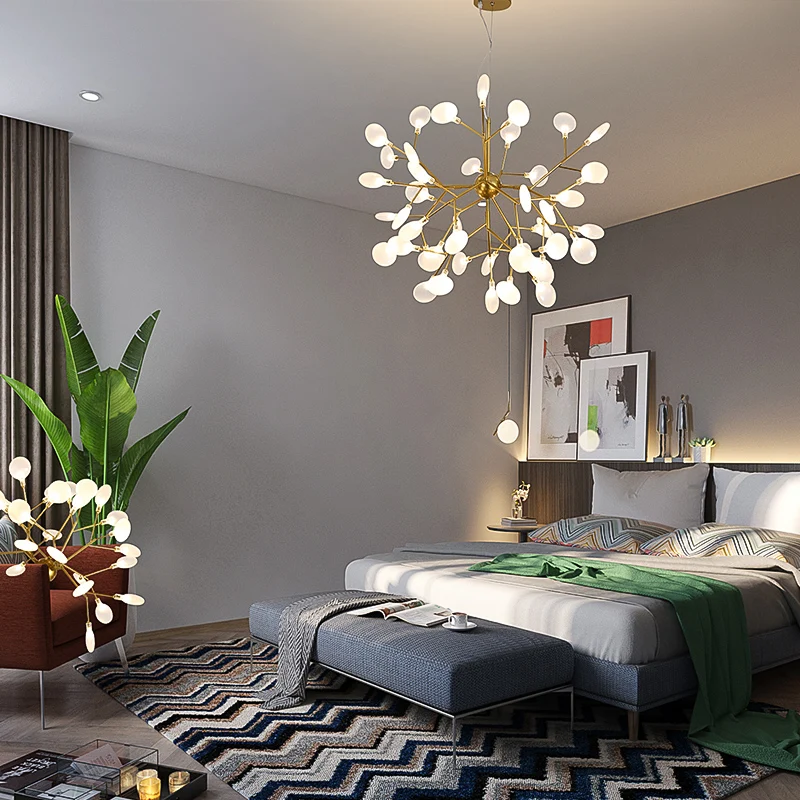 

Modern Pendant Lamp stylish tree branch firefly LED chandelier hanglamp decorative ceiling chandelies home Lighting fixture