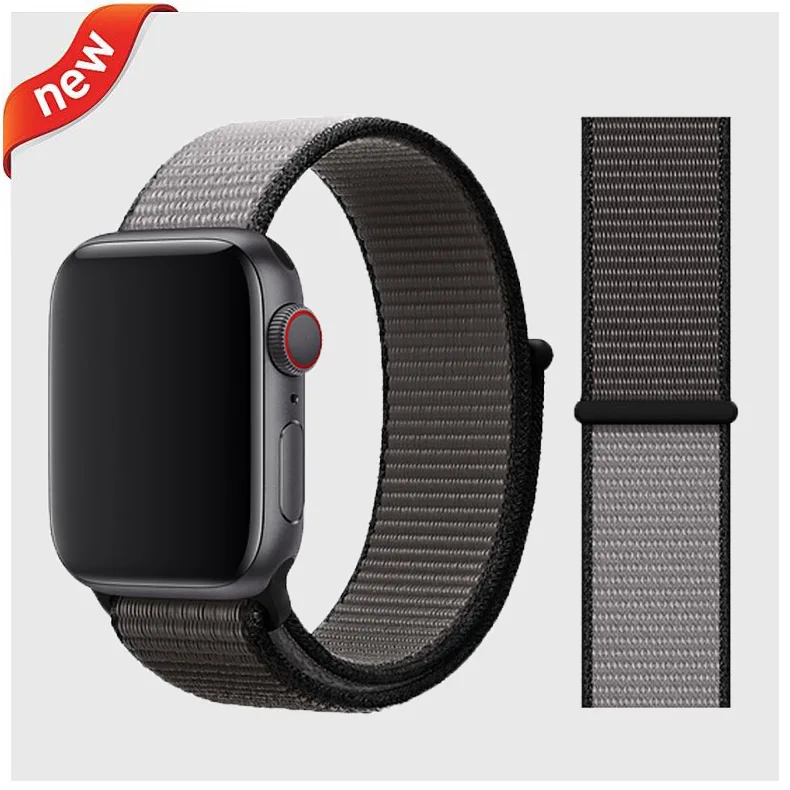 Anchor Gray Ремешок для apple watch, ремешок 44 мм, 40 мм, тканый нейлоновый ремешок iwatch серии 5, 4, 3, ремешок 42 мм, 38 мм, ремень, аксессуары для apple watch - Цвет ремешка: Anchor Gray