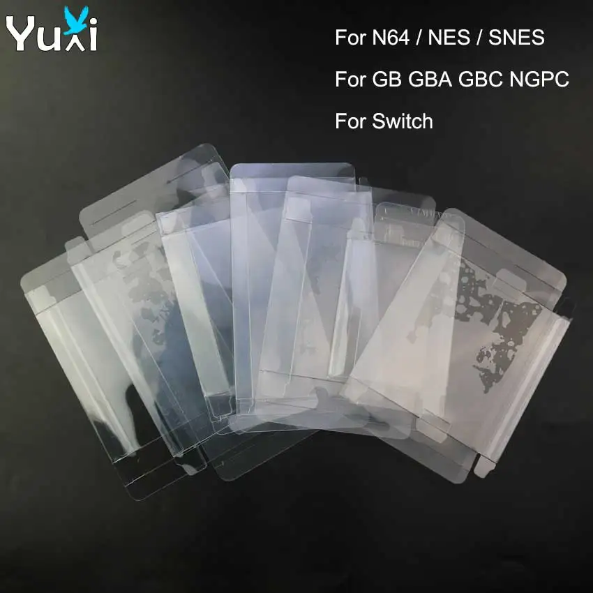 

Прозрачный пластиковый защитный чехол YuXi для Nintendo Switch GB GBA GBC NGPC, защитный чехол для N64 NES SNES картридж CIB, 10 шт.