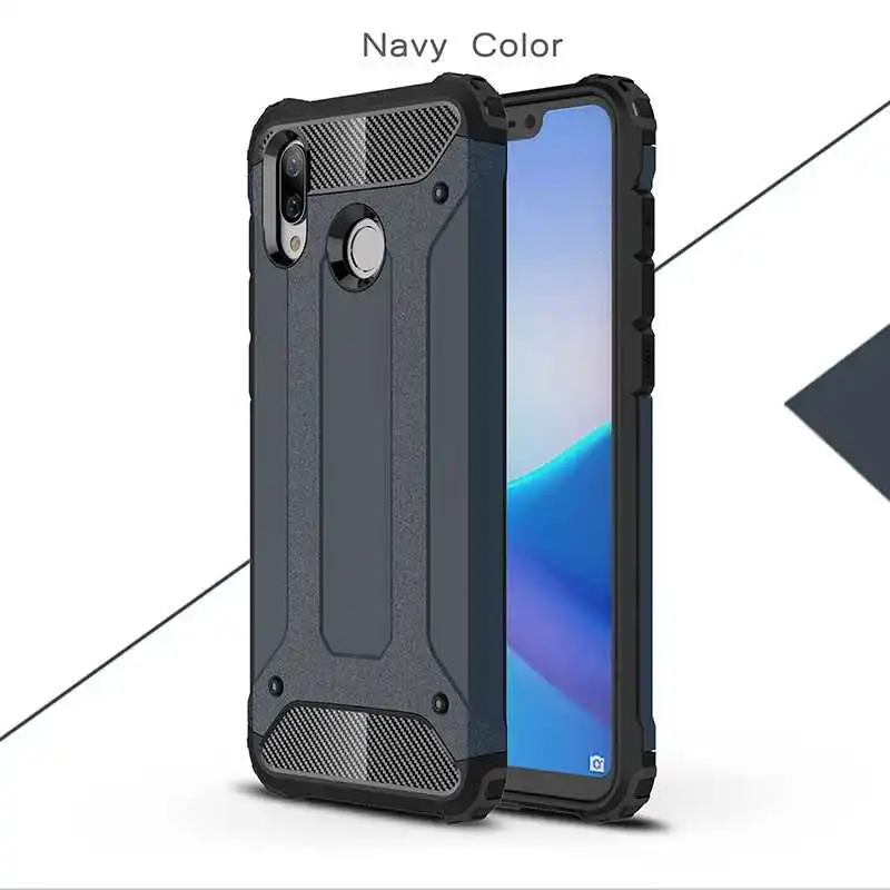 Mokoemi железная Броня ударопрочный 6," для huawei Honor Play чехол для сотового телефона - Цвет: Navy Blue