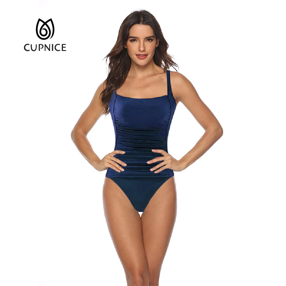 

2021 CUNPICE new swimsuit e-commerce hot style one-piece bikini solid color sexy ladies swimwear Wholesale swimsuit