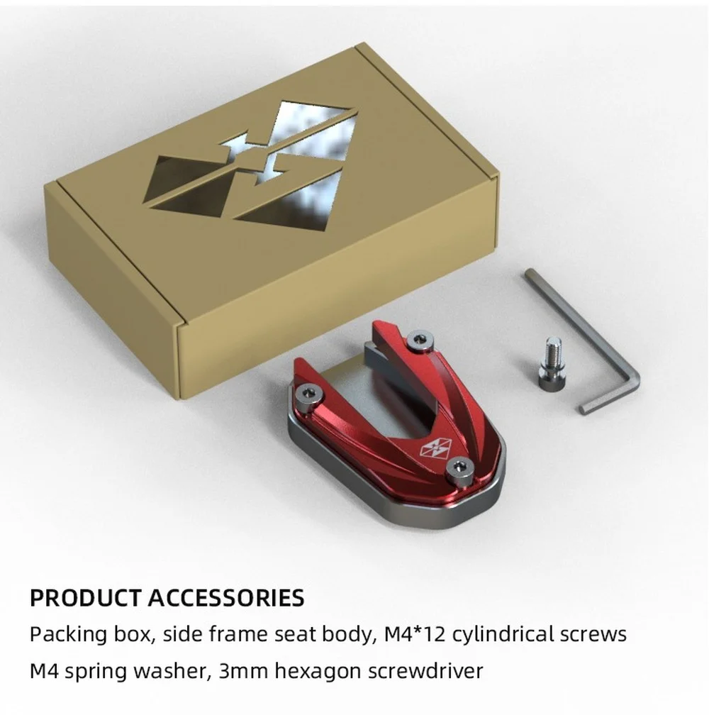 

Motorcycle Foot Support Pad Side Stand Extension Support Pad Cover for Honda Rebel300 Rebel500 CM300 CM500