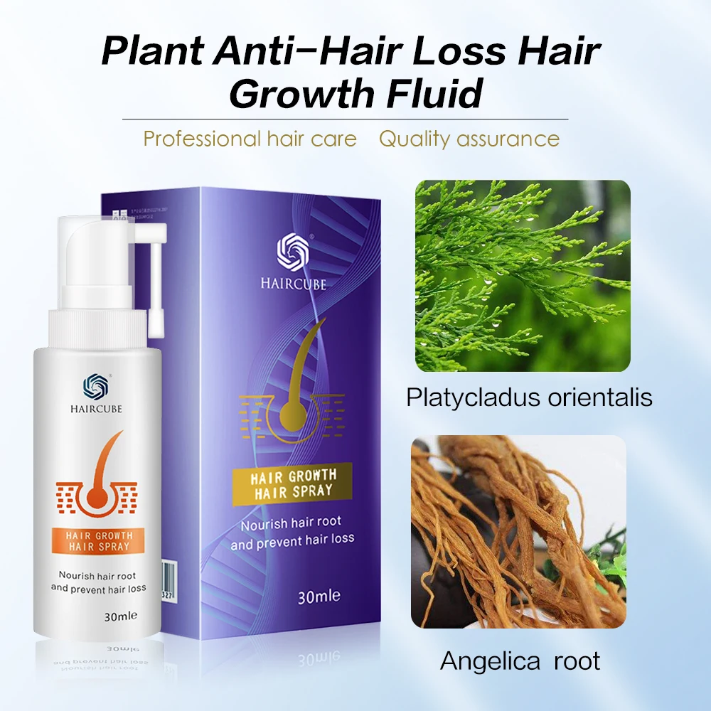 

2Pcs HAIRCUBE Anti Hair Loss Essence Serum Fast Hair Growth Essential Liquid Spray Dense Nourish Hair Roots Hair Care Products