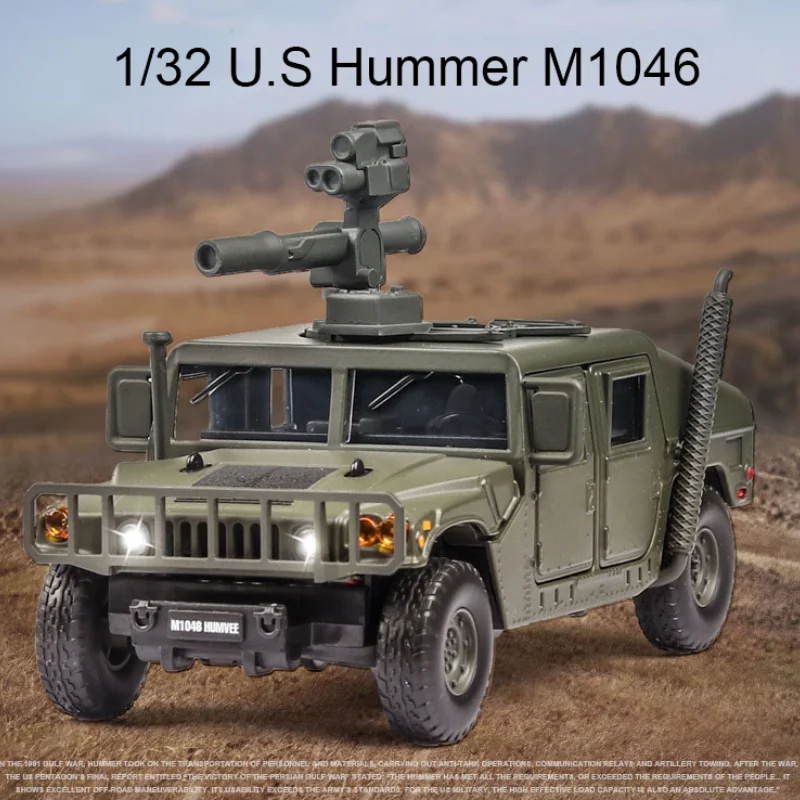 

Nicce 1:32 U.S Hummer M1046 H1 TIGER-M Military Alloy Car Model With Sound Light Diecast Toy Vehicles Kids Gifts Free Shipping
