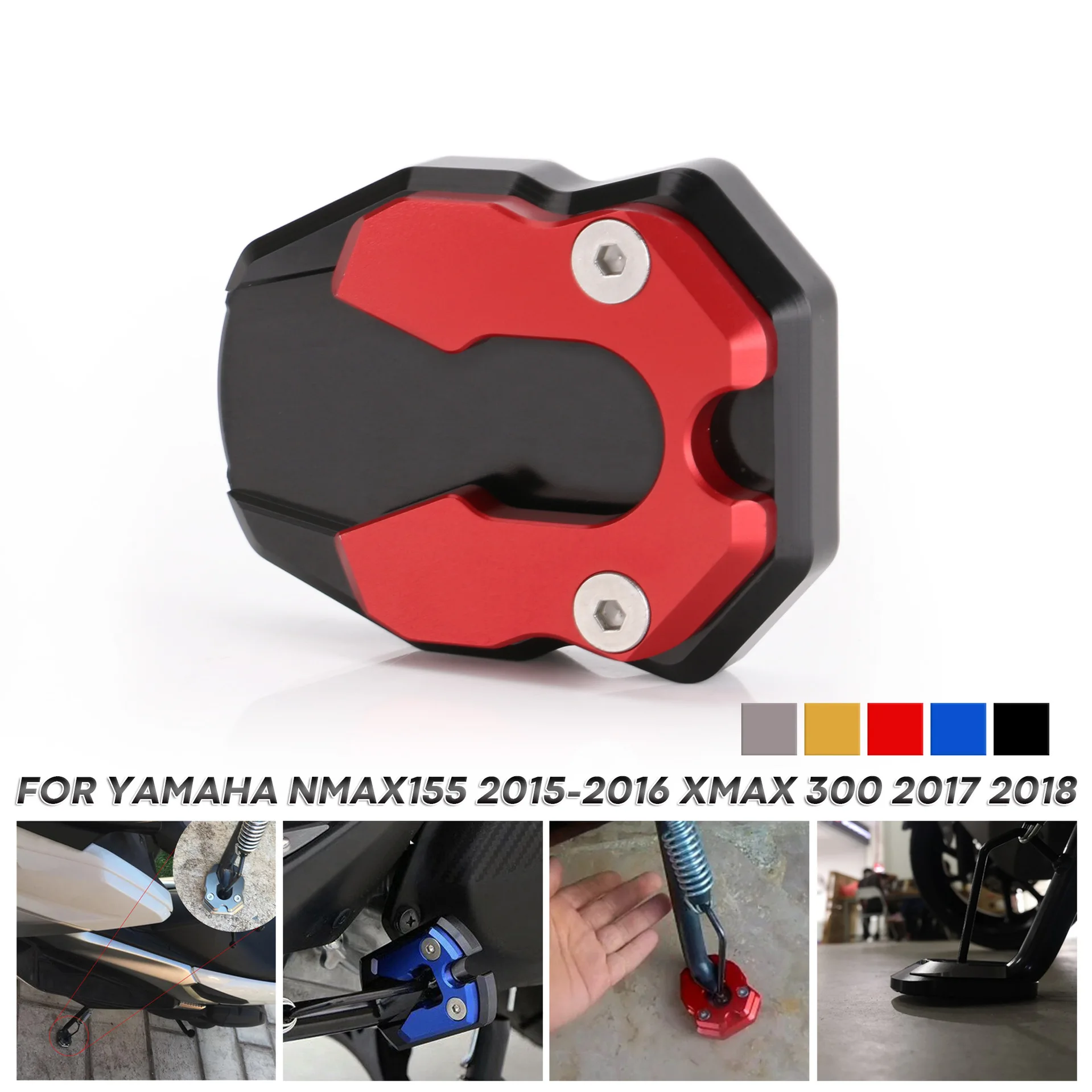 

CNC Fit for Yamaha NVX155 NVX 150 NVX 125 AEROX155 AEROX125 Side Stand Foot Kickstand Enlarger Motorcycle Accessories CNC