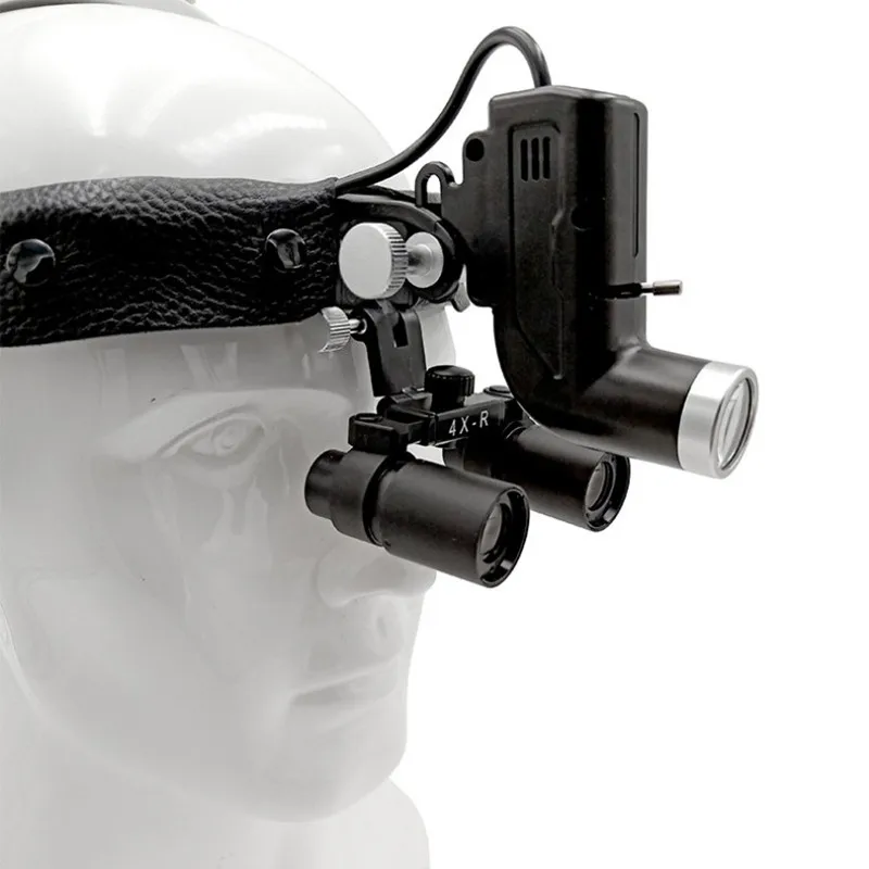Медицинские лупы 4 0/5 0/6.0X R бинокулярная лупа + 5 Вт Светодиодный стоматологический налобный фонарь