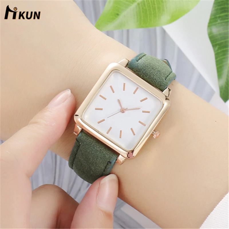 Женские кварцевые часы с квадратным циферблатом loggi 2019|Женские наручные часы| |