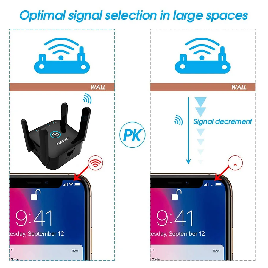5G Wi Fi ретранслятор 5g Гц 1200 м маршрутизатор Wifi удлинитель с большим радиусом 2 4G