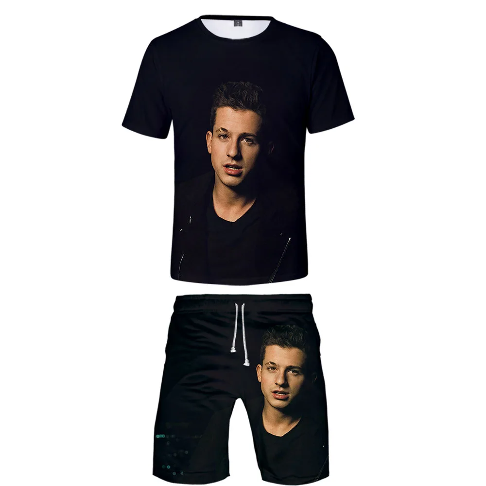 Комплект из двух предметов футболка и шорты в стиле Харадзюку для мужчин уличная