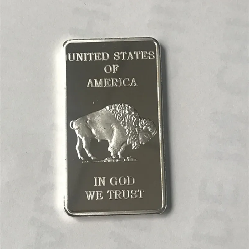 5 шт. немагнитная монета Индийский буйвол 1 унция посеребренный значок из слитки