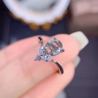 rutilated quartz curved chevron v ring in 925 sterling silver black rutilated quartz engagement rings for women