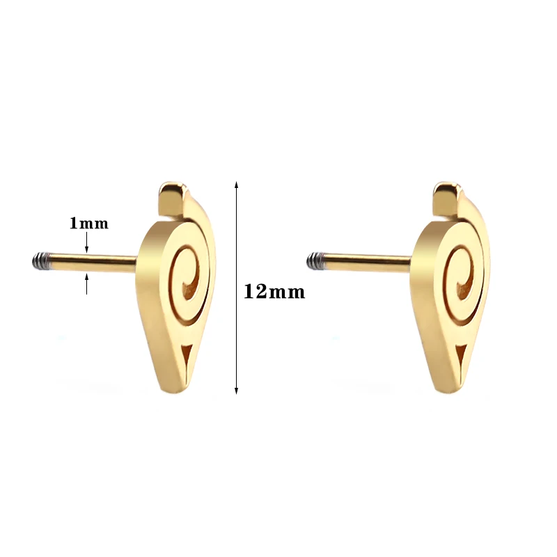 Серьги-гвоздики в стиле панк аниме серьги-спирали пирсинг хряща уха нержавеющая