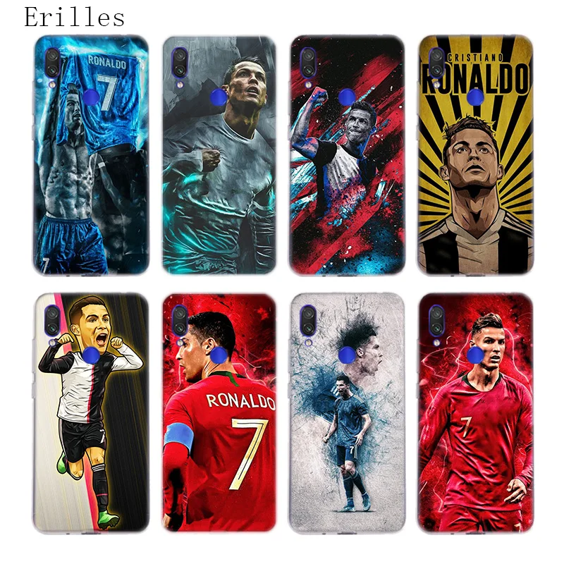 Силиконовый ТПУ чехол CR7 для Xiaomi Note 10 9 8 lite A3 5X 6X CC9 CC9E 9SE 8SE 9T F1 | Мобильные телефоны и