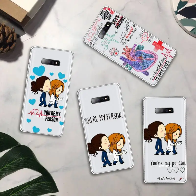 

Greys Anatomy You're My Person Phone Case Transparent For Samsung Galaxy A71 A21s S8 S9 S10 plus note 20 ultra
