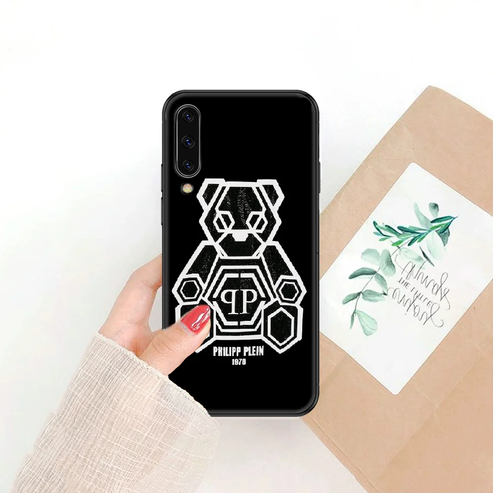 

philipps Luxury Brand pleins Phone case For Samsung Galaxy A 3 5 7 8 10 20 21 30 40 50 51 70 71 E S 2016 2018 4G black silicone