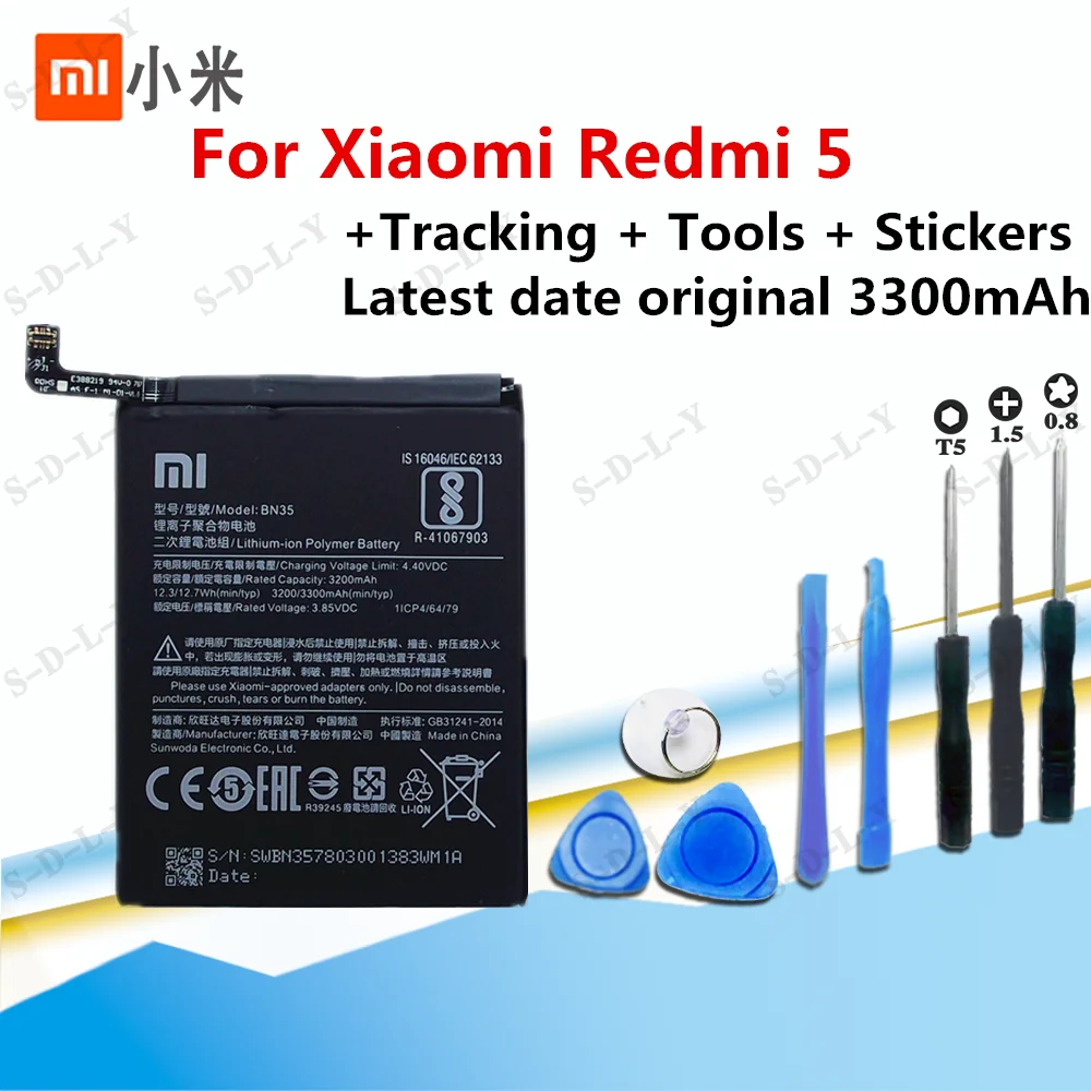 Оригинальный сменный аккумулятор XiaoMi для Xiaomi Mi Redmi Note Mix 2 3 3S 3X 4 4X 4A 4C 5 5A 5S 5X M5 6 6A 7 8 Pro