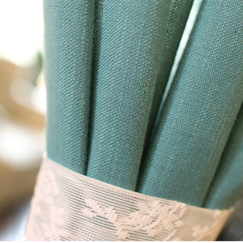 

1 Panel Polycotton Pleat Curtains Rod Pocket Curtains Kitchen Curtains Bed Living Room Papelaria Half Blackout Cortinas