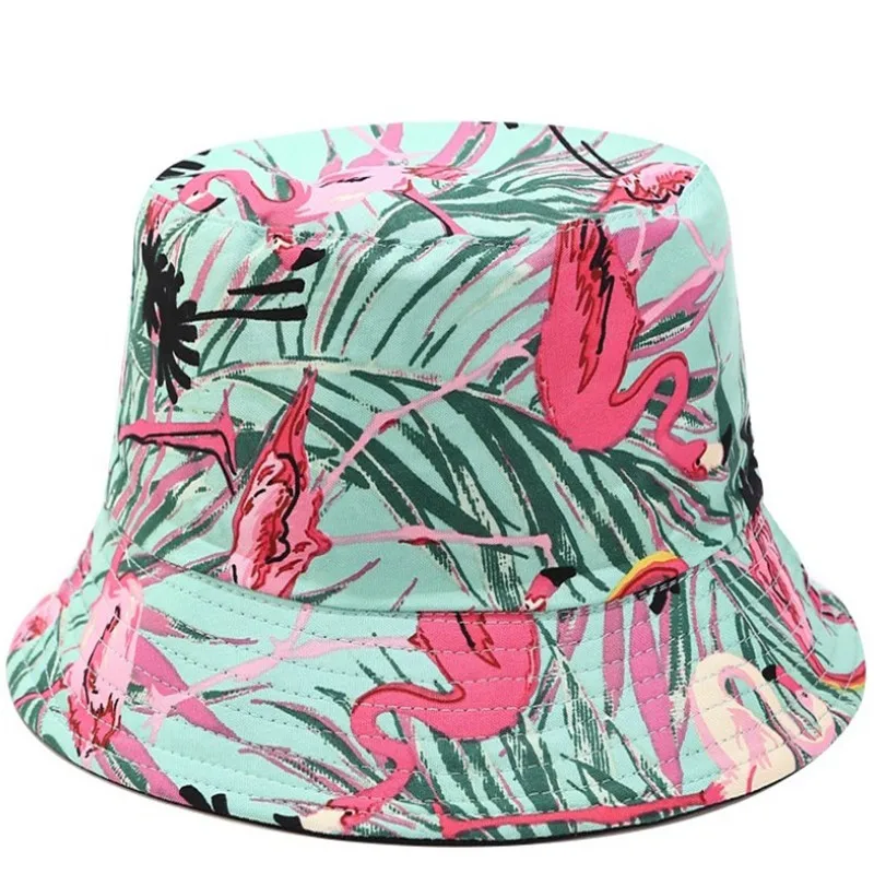 

Fisherman Hat Ladies New Printed Double-sided Visor Summer Outdoor Travel Folding Basin Hat