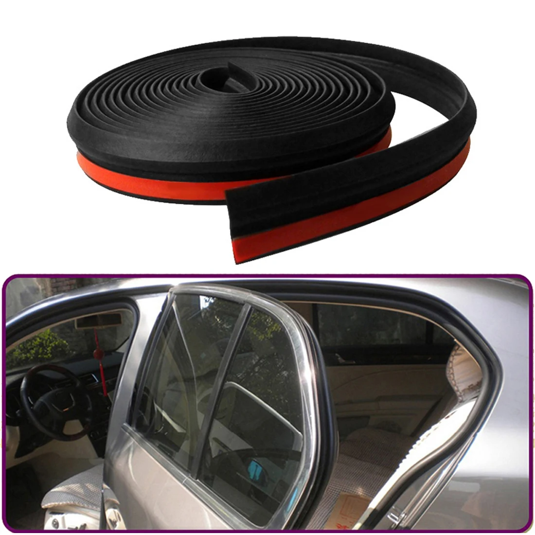 

Waterproof Car Door Rubber Seal Strips Trim Noise Insulation Epdm Weatherstrip Dust-proof Z Type Rubber Seal Internal Accessorie
