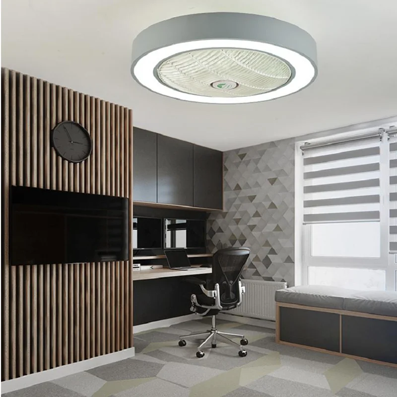 Современный минималистичный светодиодный потолочный вентилятор люстра со