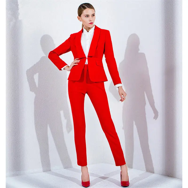 

Customized spring and autumn new hot women's suit two-piece suit (jacket + pants) women's fashion business formal suit