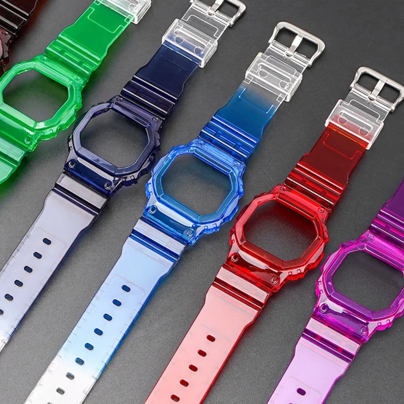 

Elastic Rubber Strap Case Cover For Casio G-shock DW-5000/5600/5025/5030/ GW-B5600 GWX-5600 High Quality WatchBands Wristbands