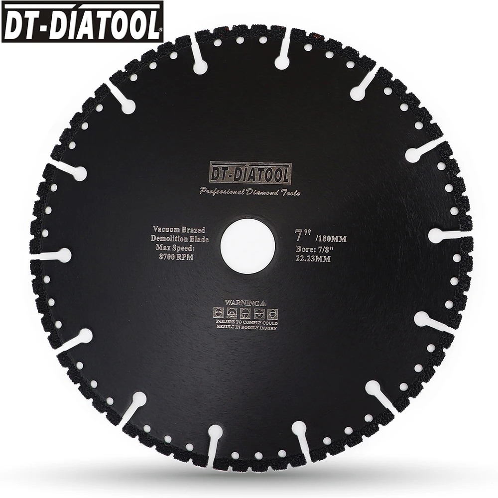 

DT-DIATOOL 1pc Dia 180mm/7" One For All Purpose Diamond Multi Purpose Saw Blade Steel Stone Reinforced Concrete Cutting Wheel