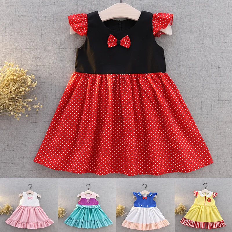 

Baby Mickey Fairy Role Belle Unicorn Dress for girls Kids Elsa Anna Snow White Costume Childen Princess Dress 2-6 Years