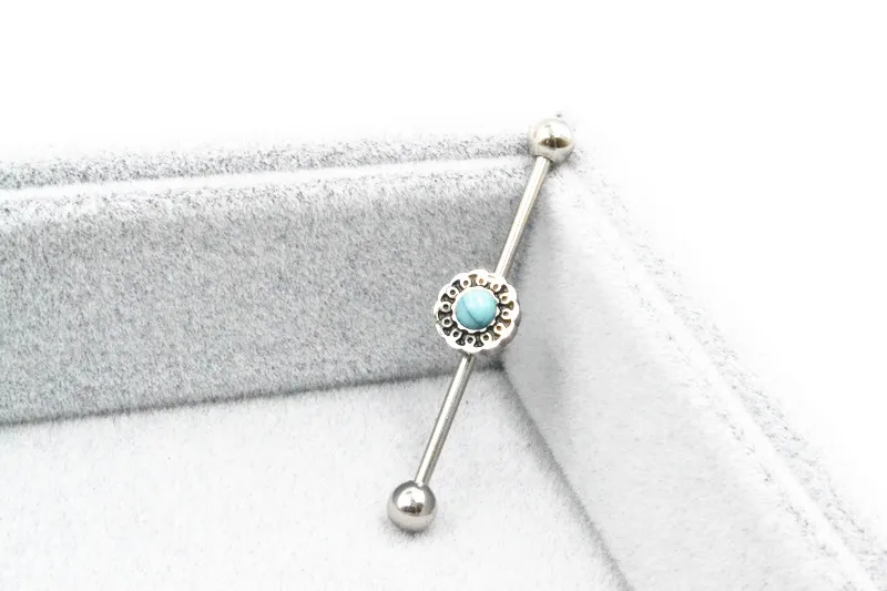 

Длинные Штанги Для Пирсинга Ушей, 14 г, 50 шт., бесплатная доставка, промышленные ушные штанги