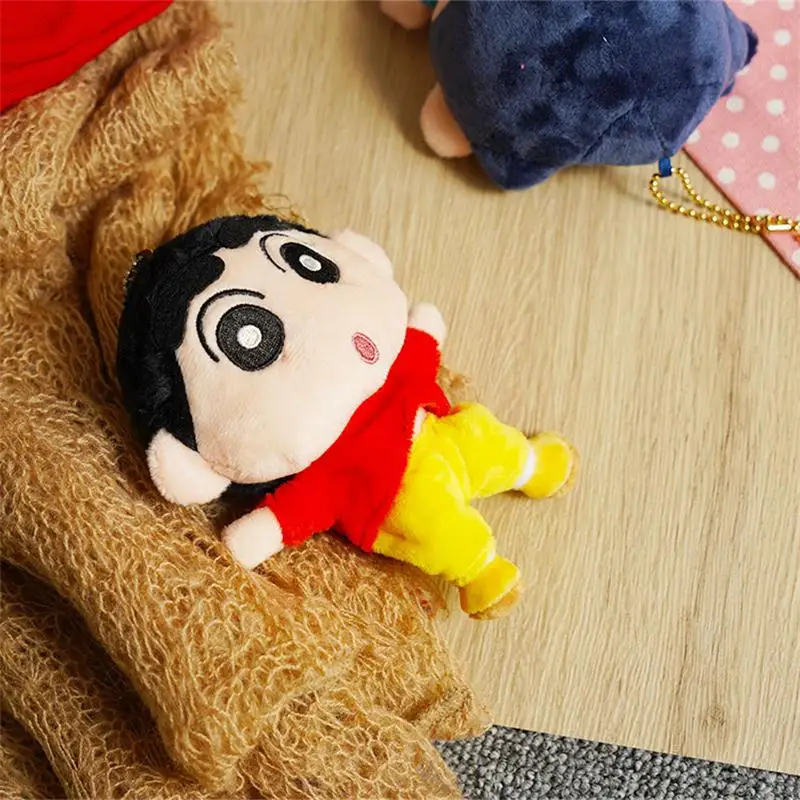 

Crayon Shin-Chan Plush Keychain Cartoon Cute Dog Family Doll Key Chain Girl Bag Pendant Keyring Childhood Lucky Anime Gift