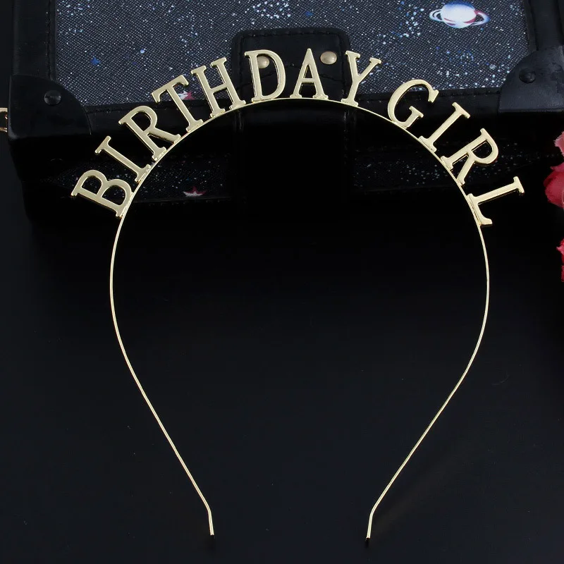 День рождения Девушка корона тиара головная повязка розовое золото с днем