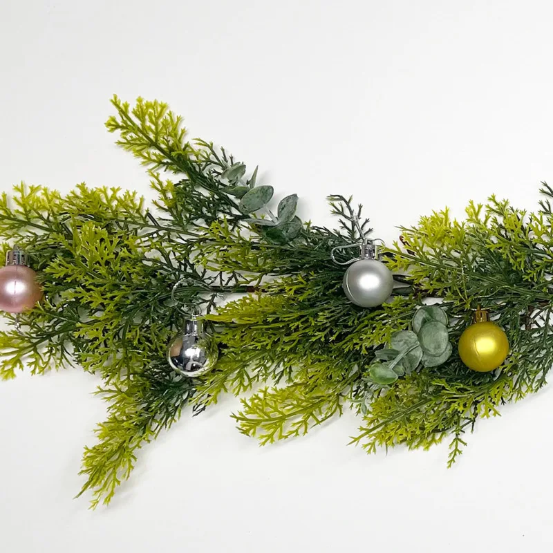 &Aacute;rbol de Navidad de 60cm para decoraci&oacute;n de pared, colgante de pared, &aacute;rbol de Navidad extra&iacute;ble, bricolaje, pino de Navidad simulado, PVC, decoraci&oacute;n del hogar-3