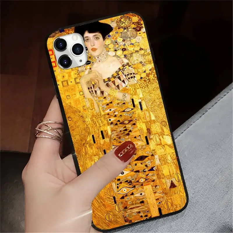 

Kiss by Gustav Klimt art Design Phone Case for iPhone 11 12 mini pro XS MAX 8 7 6 6S Plus X 5S SE 2020 XR luxury shell funda